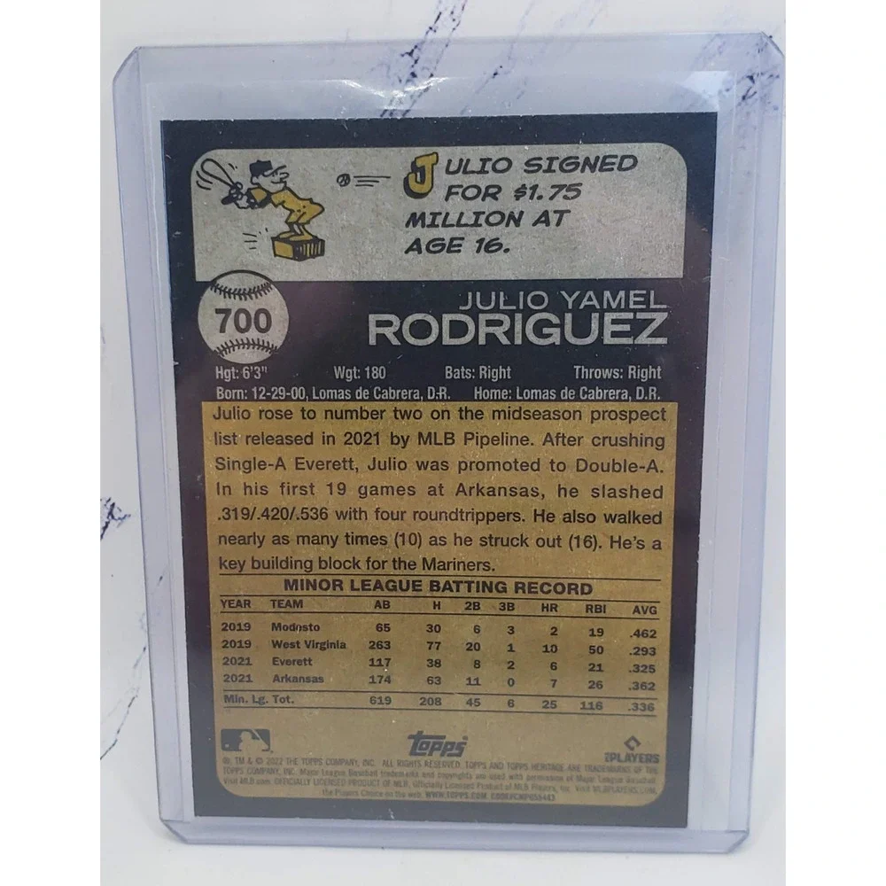 2022 Topps Heritage High Number Julio Rodriguez #700 Rookie